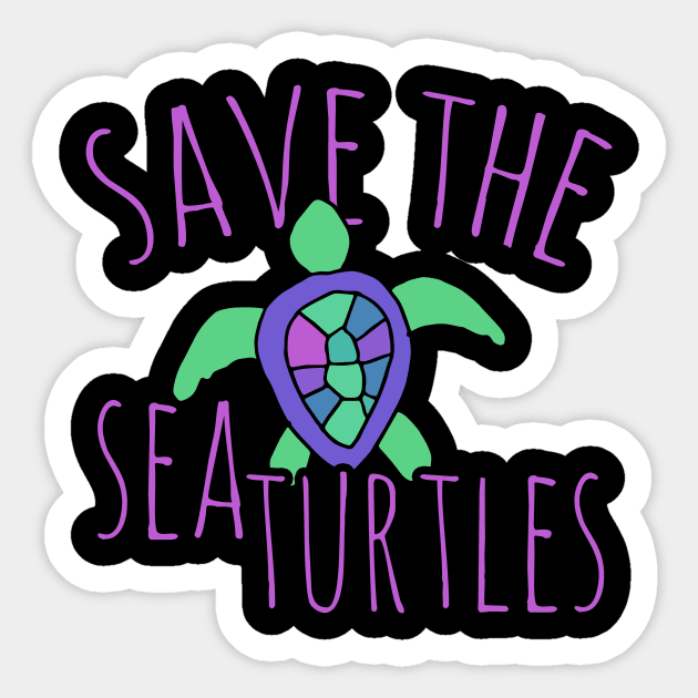 Save the sea turtles Sticker by bubbsnugg